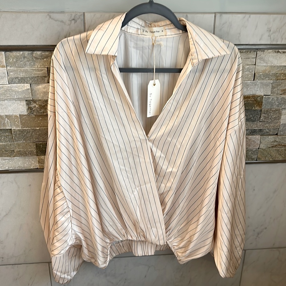 NWT Boutique Brand Pin Stripe Blouse from By Together 🤍